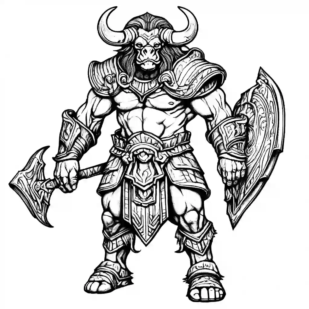 Minotaurs coloring pages